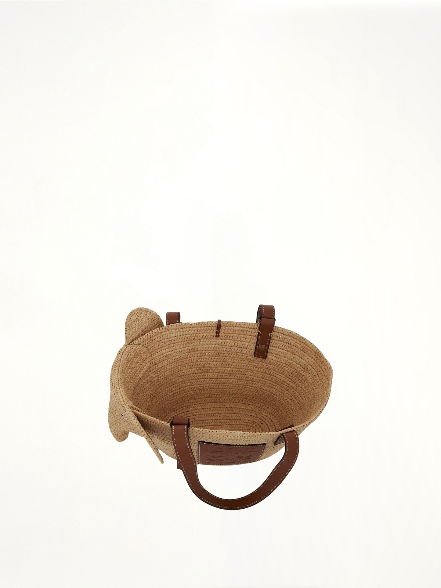 LOEWE Small Elephant Basket Bag (Natural)