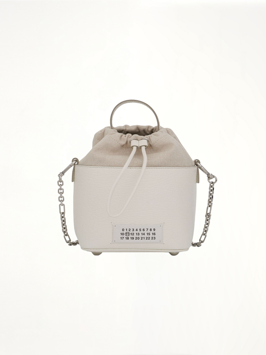 Image of Bags. Productname: MAISON MARGIELA Small 5AC Bucket Bag in WHITE colour by brand - MAISON MARGIELA