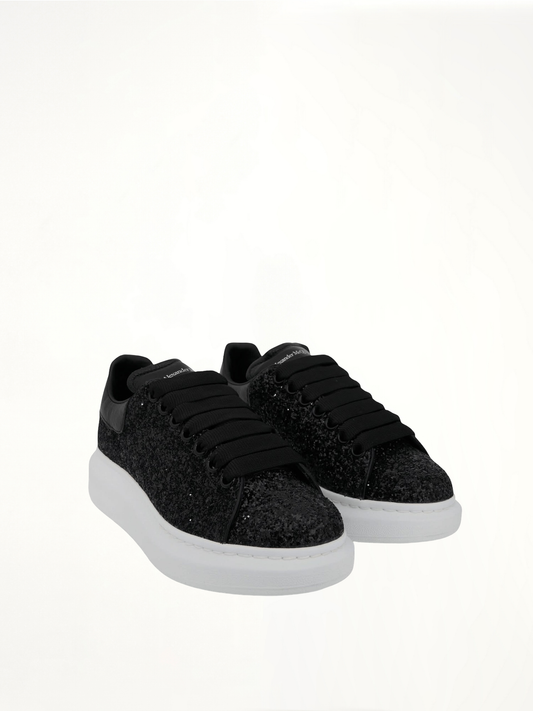 ALEXANDER MCQUEEN Larry Oversized Heel Sneakers (Black)