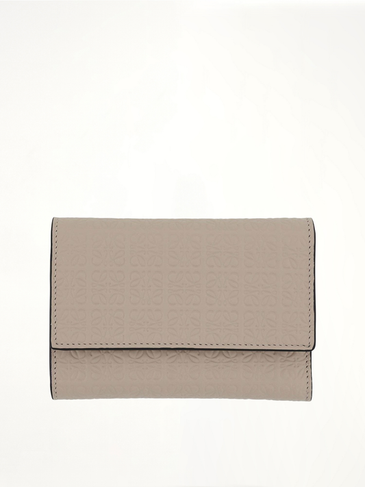 Image of Wallets & Money Clips. Product name - Repeat Small Vertical Wallet in Beige colour by brand - LOEWE