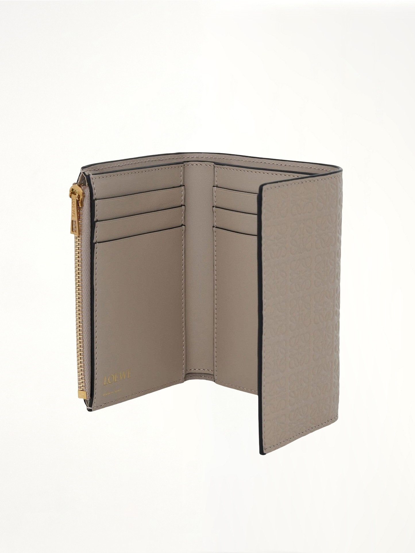 LOEWE Repeat Small Vertical Wallet (Beige)