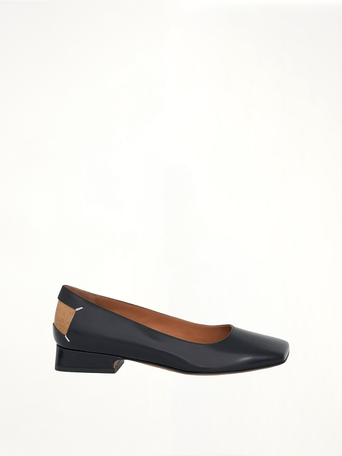 Image of Shoes. Product name - Four Stitches Decortique Ballerinas in Black colour by brand - MAISON MARGIELA