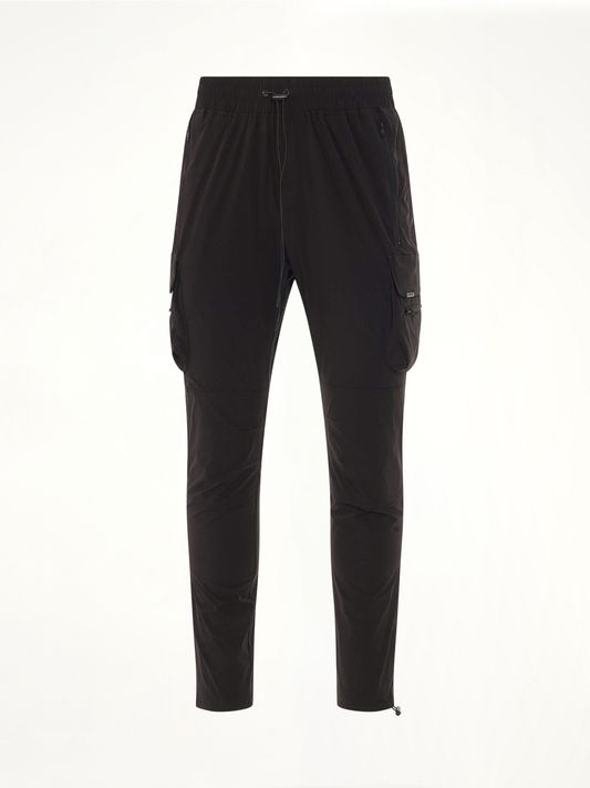 Image of a model wearing Pants. Productname: REPRESENT 247 Pants in BLACK colour by brand - REPRESENT