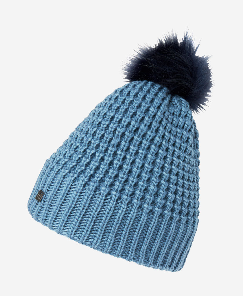 Image of Hats. Product name - W SNOWFALL BEANIE, Washed Navy in Washed Navy colour by brand - Helly Hansen