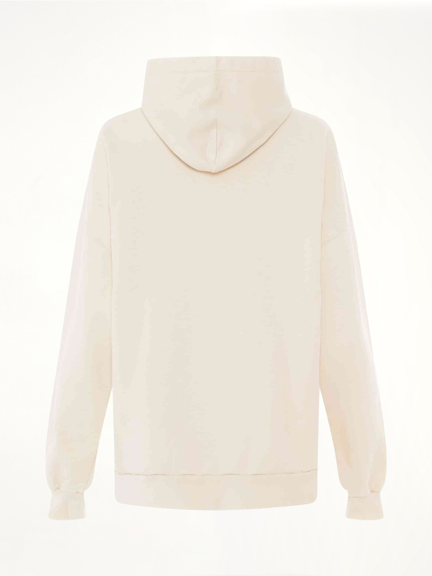 BALENCIAGA Scissors Crest Embroidered Wide Fit Hoodie (Cream)