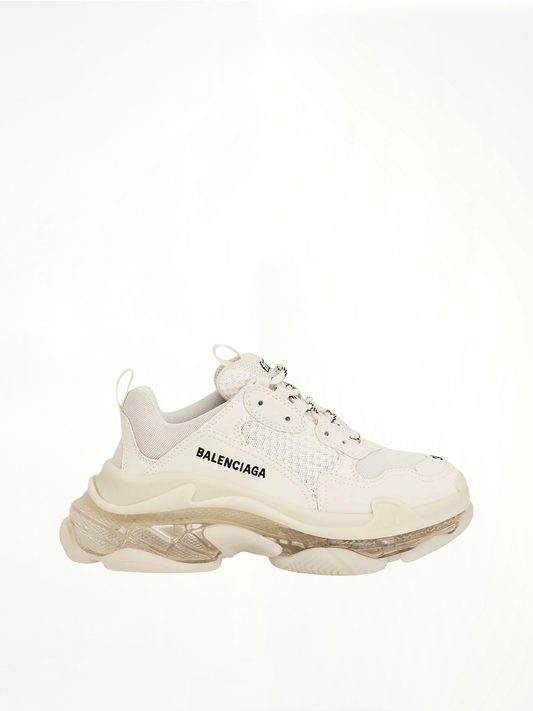 Image of Sneakers. Productname: BALENCIAGA Triple S Clear Sole Sneakers in Beige colour by brand - BALENCIAGA