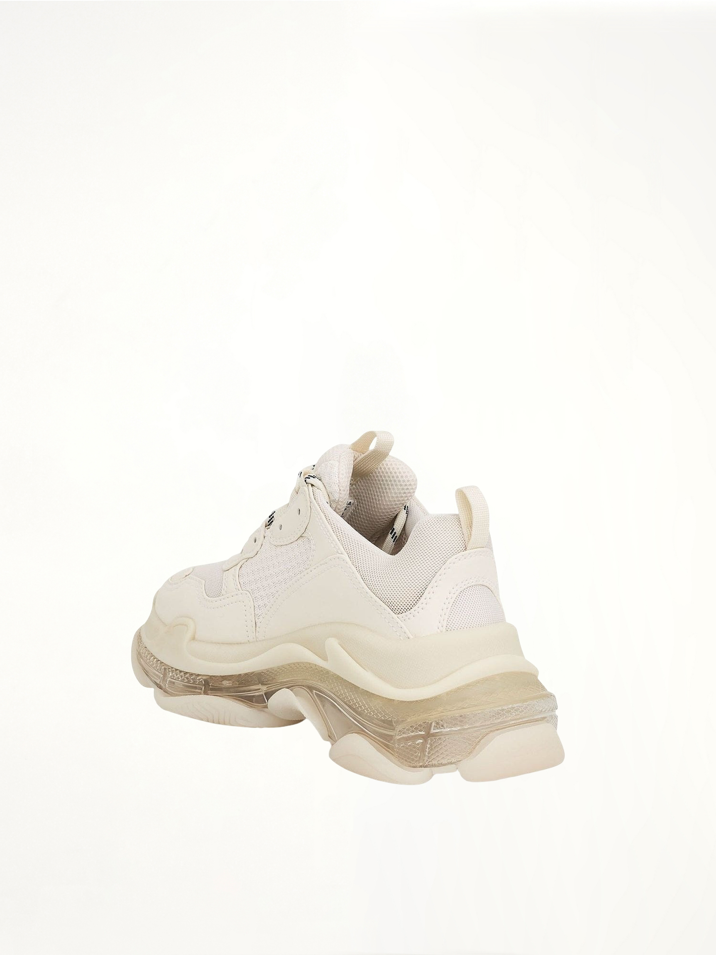 BALENCIAGA Triple S Clear Sole Sneakers (Beige)