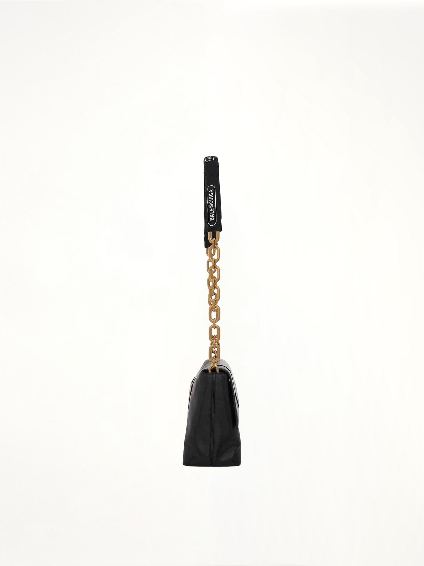 BALENCIAGA Downtown Small Shoulder Bag with Chain (Black)