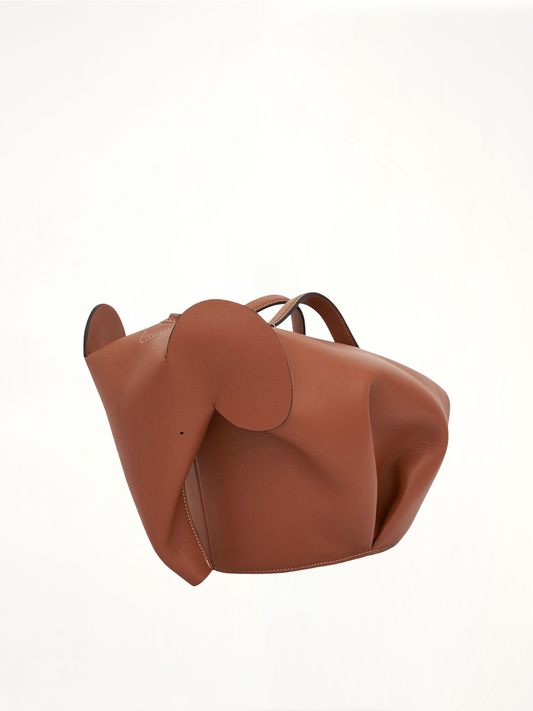 Image of Bags. Product name - Large Elephant Bag in Tan colour by brand - LOEWE