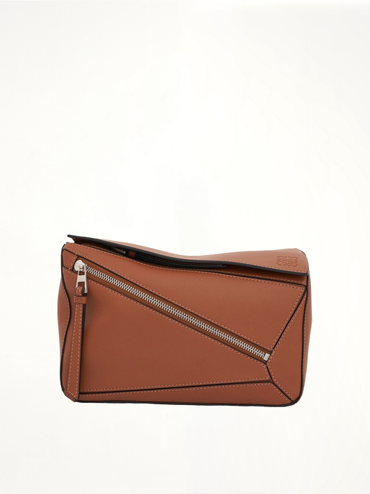 Image of Bags. Product name - Small Puzzle Bumbag in Tan colour by brand - LOEWE