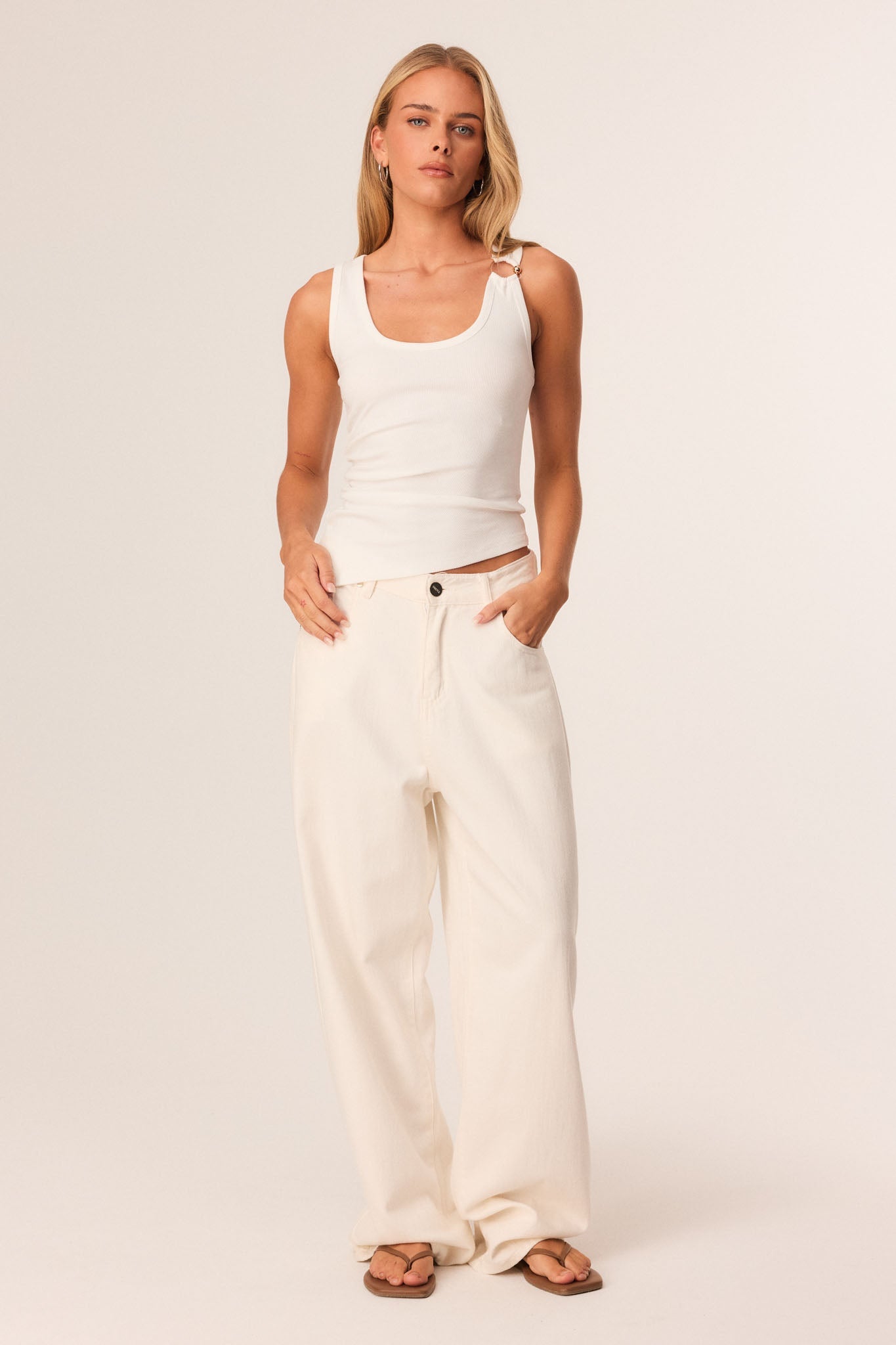 SNDYS BRYNNE RIB TANK (Off White)