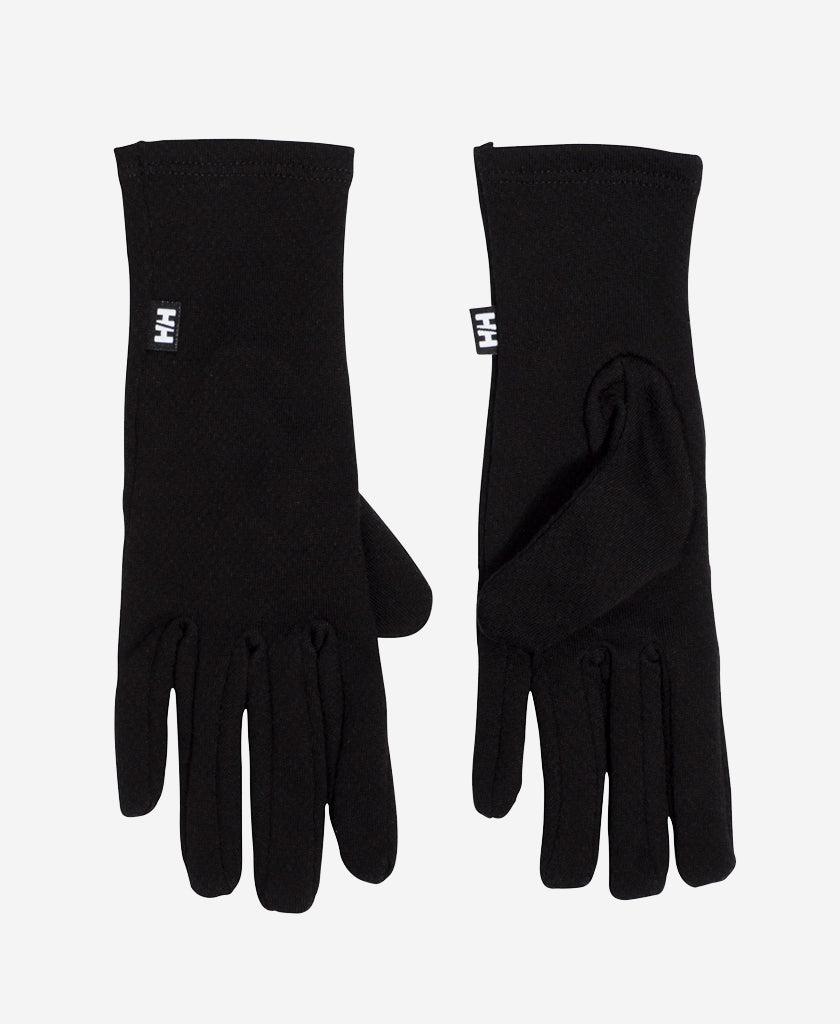 Image of Gloves & Mittens. Product name - HH WARM MERINO GLOVE LINER, Black in Black colour by brand - Helly Hansen
