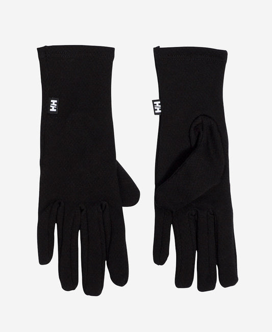 Image of Gloves & Mittens. Product name - HH WARM MERINO GLOVE LINER, Black in Black colour by brand - Helly Hansen