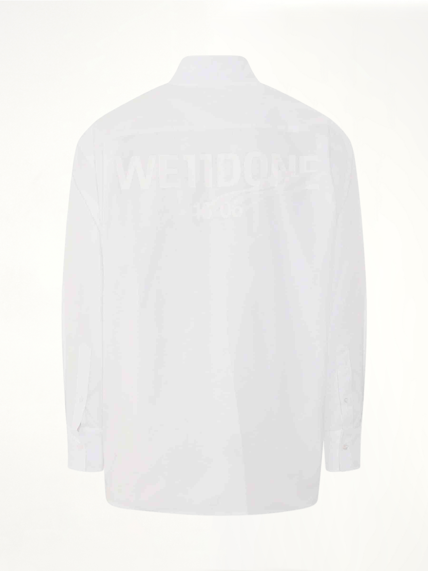 WE11DONE 1506 Logo Print Cotton Shirt (White)