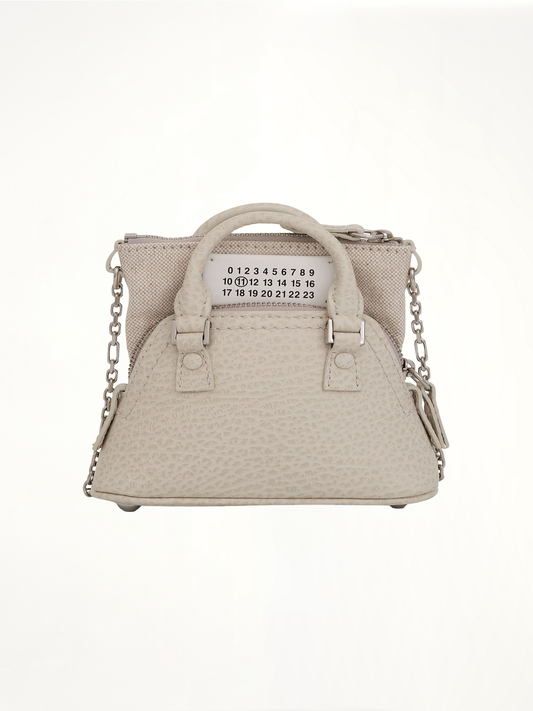 Image of Bags. Productname: MAISON MARGIELA Baby 5AC Leather Bag in GREY colour by brand - MAISON MARGIELA