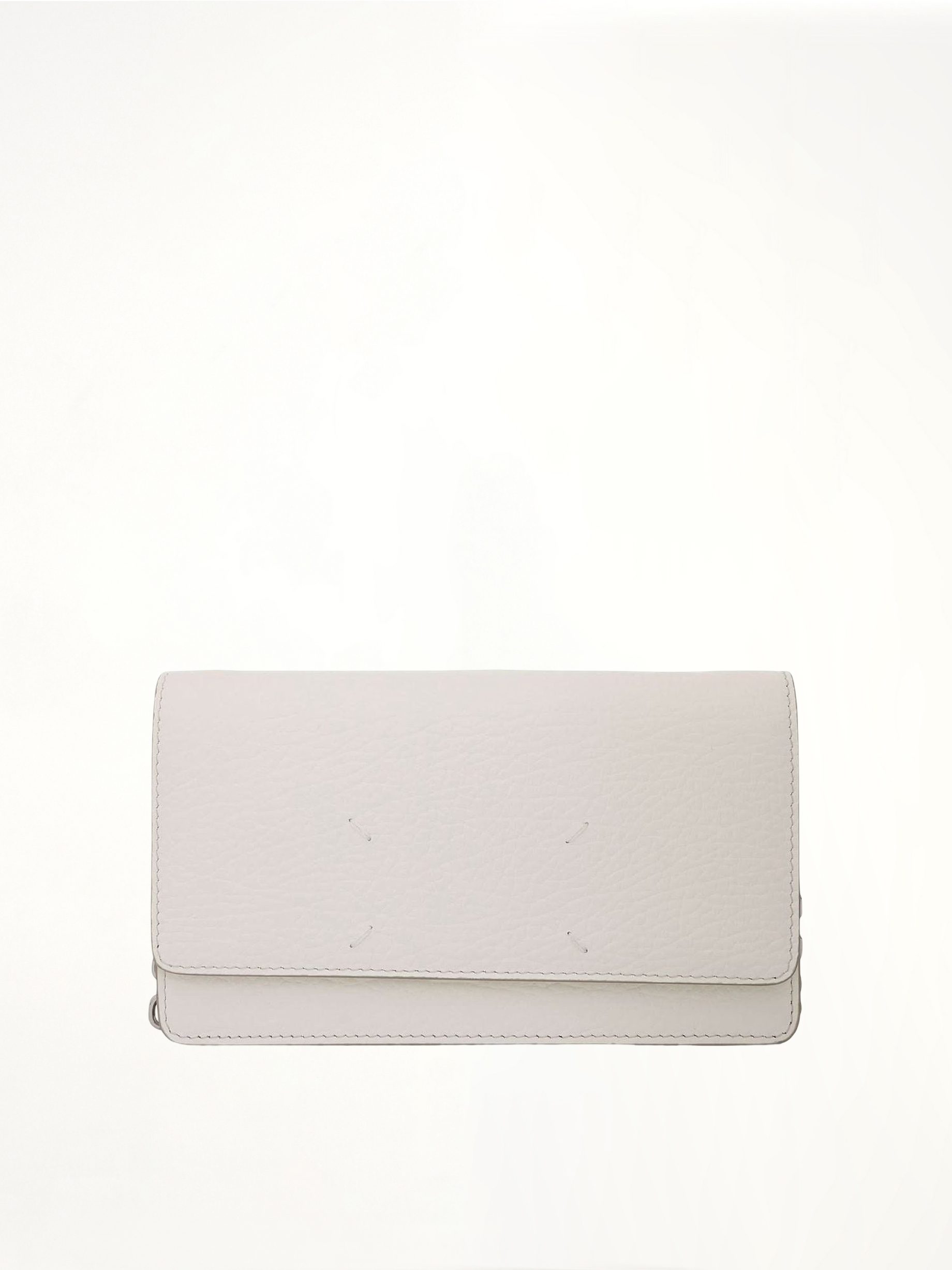Image of Wallets & Money Clips. Productname: MAISON MARGIELA Four Stitches Chain Wallet in WHITE colour by brand - MAISON MARGIELA