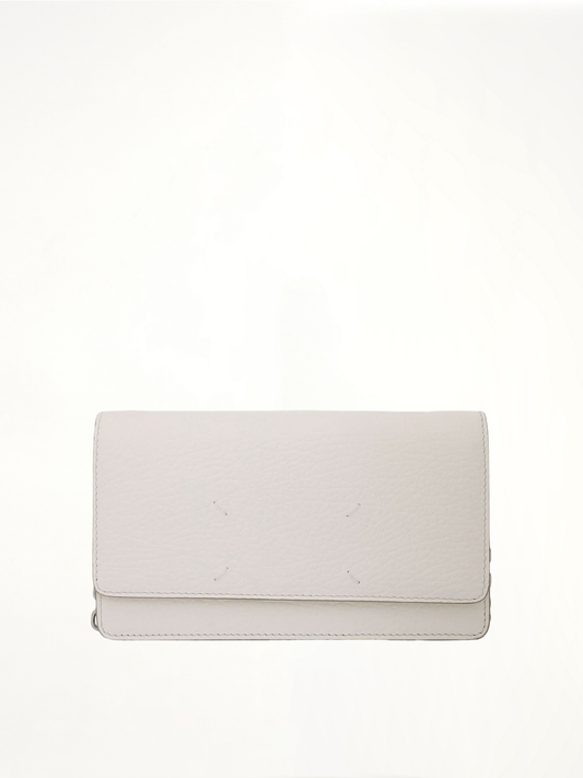 Image of Wallets & Money Clips. Productname: MAISON MARGIELA Four Stitches Chain Wallet in WHITE colour by brand - MAISON MARGIELA