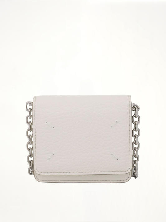 Image of Wallets & Money Clips. Productname: MAISON MARGIELA Four Stitches Chain Wallet in White colour by brand - MAISON MARGIELA