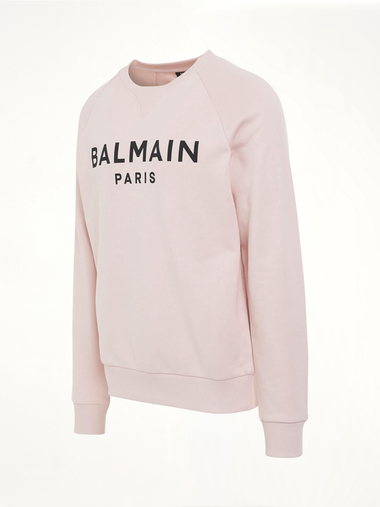BALMAIN Classic Logo Print Sweatshirt (Pink)