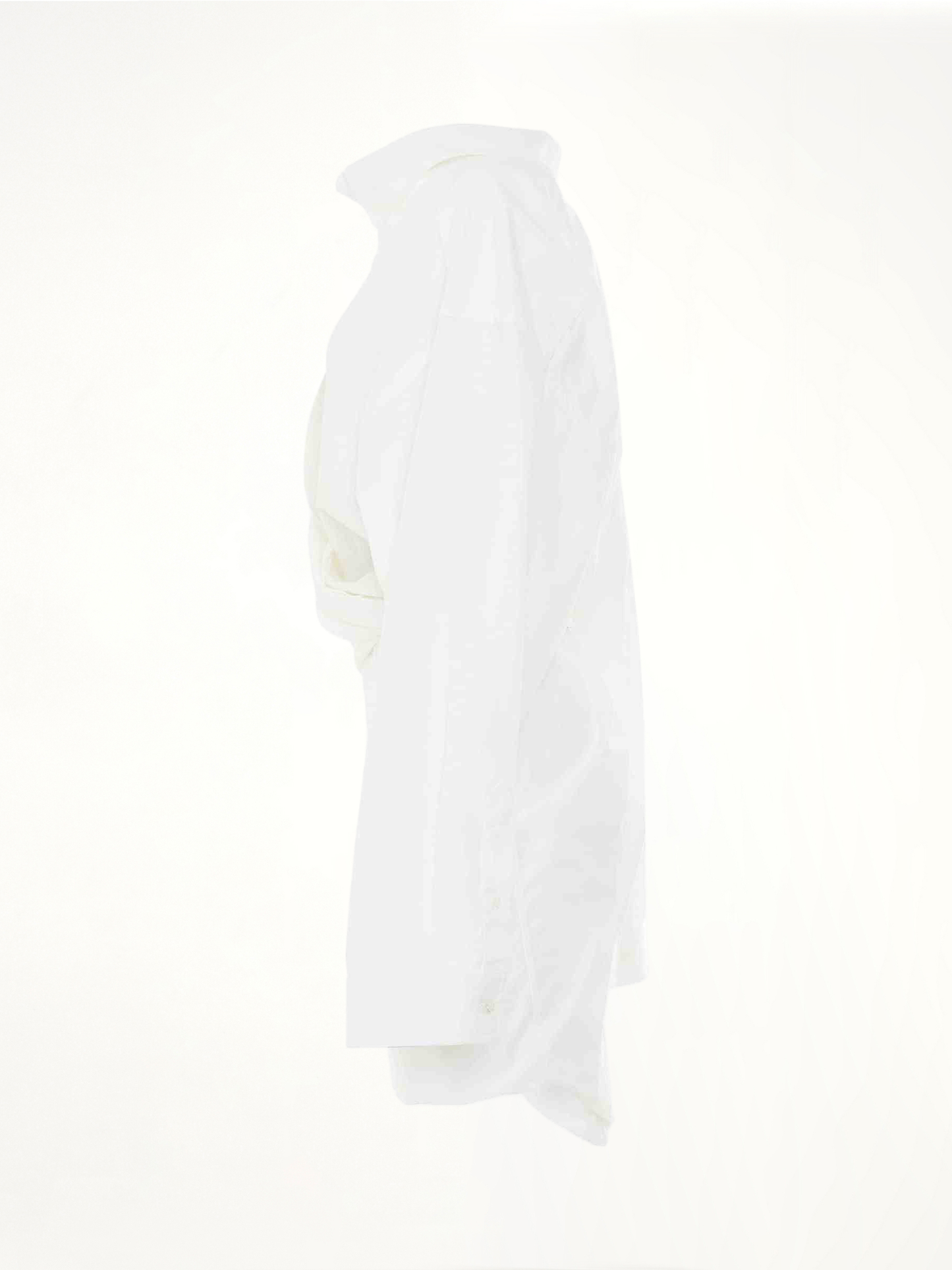 BALENCIAGA Poplin Wrap Dress (White)