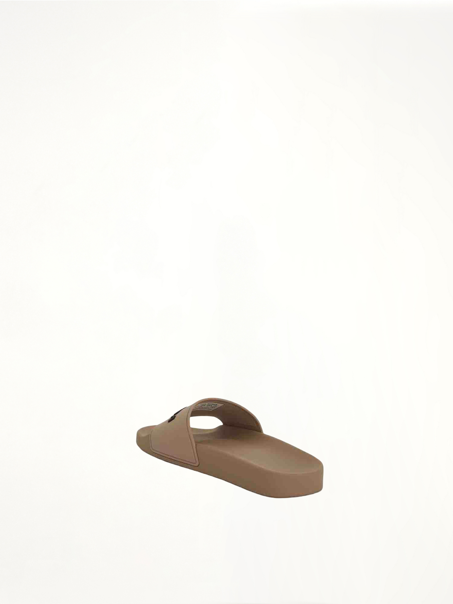 BALENCIAGA 3D Logo Pool Slide Sandal (Beige)
