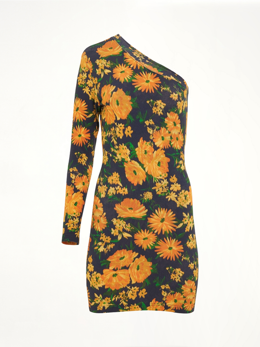 Image of Dresses. Productname: BALENCIAGA Asymmetric Mini Dress in YELLOW colour by brand - BALENCIAGA