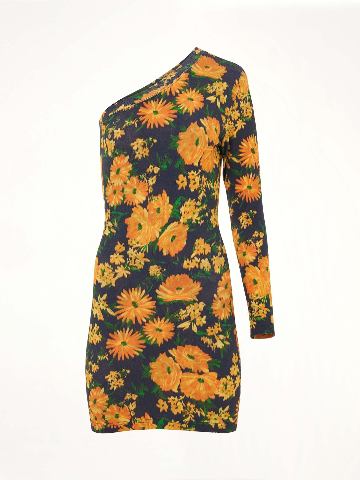 BALENCIAGA Asymmetric Mini Dress (Yellow)