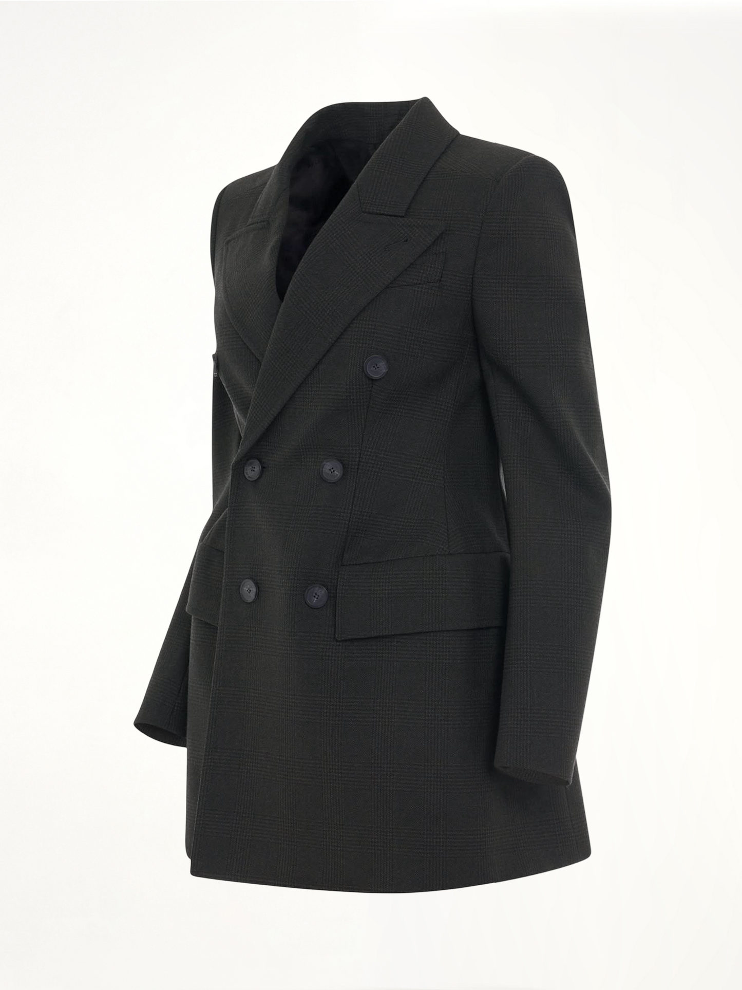BALENCIAGA Double Breasted Hourglass Blazer (Green)