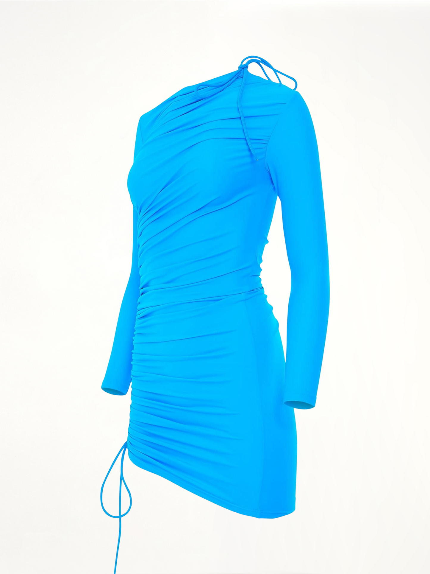 BALENCIAGA Mini Matte Spandex Dress (Blue)