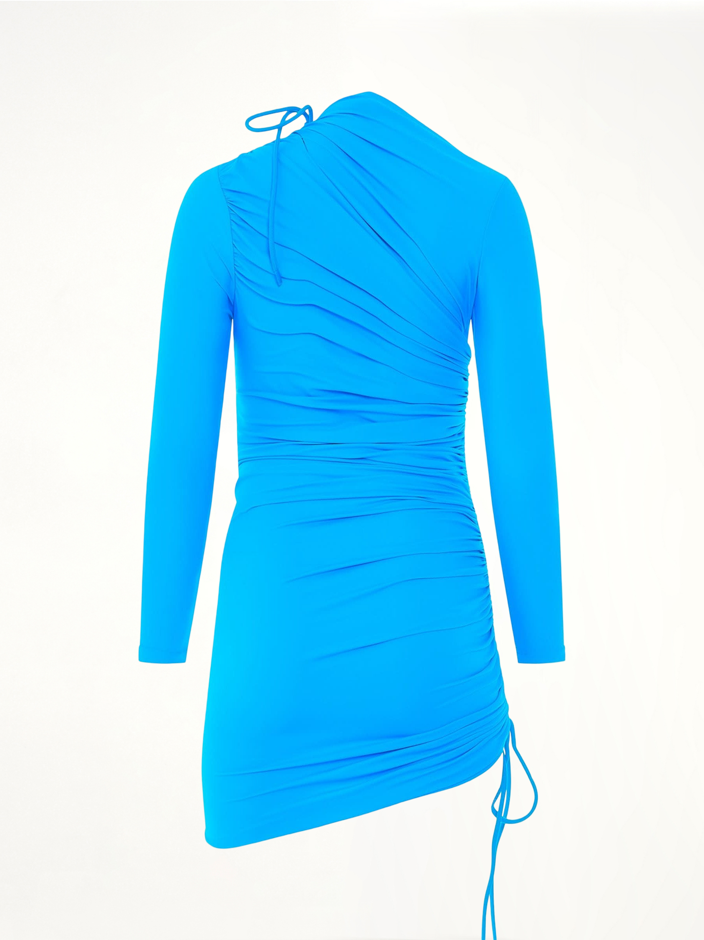 BALENCIAGA Mini Matte Spandex Dress (Blue)