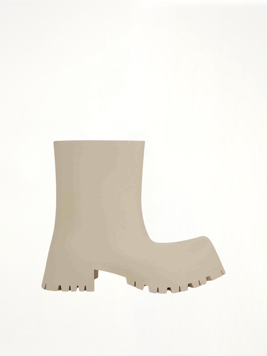 Image of Boots. Productname: BALENCIAGA Trooper Rubber Low Boot in BEIGE colour by brand - BALENCIAGA