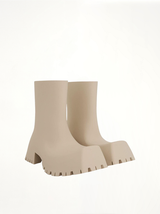 BALENCIAGA Trooper Rubber Low Boot (Beige)