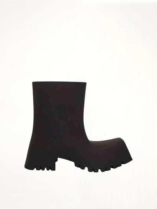 Image of Boots. Productname: BALENCIAGA Trooper Rubber Low Boot in BLACK colour by brand - BALENCIAGA