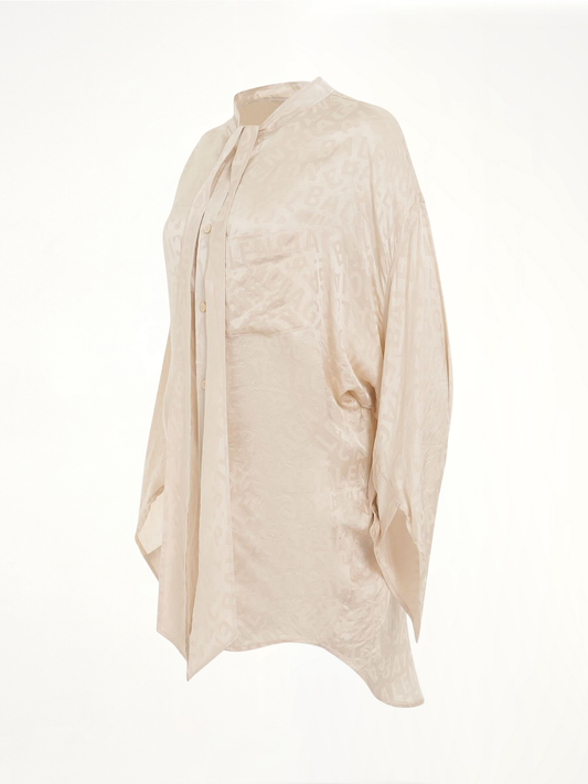 BALENCIAGA Twisted Swing Blouse (White)