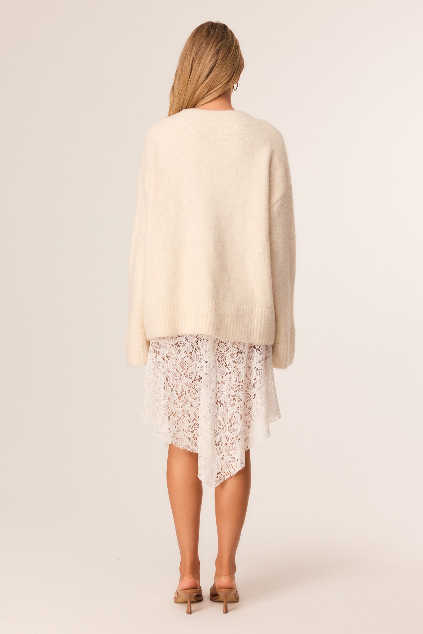 SNDYS LILU MIDI SKIRT (White)