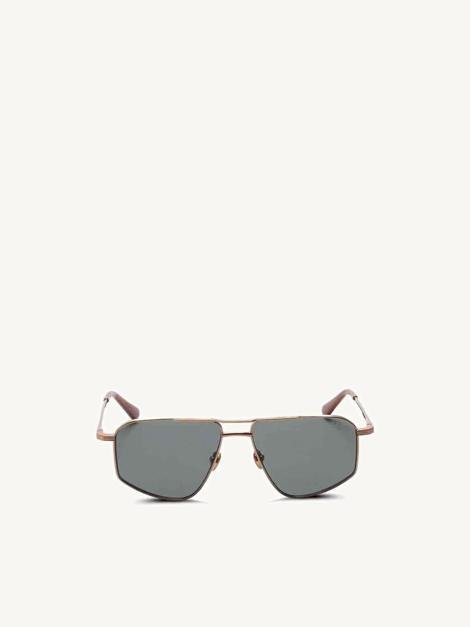Image of Sunglasses. Product name - Thirty Six II Sunglasses with Green Lens in Gold colour by brand - G.O.D