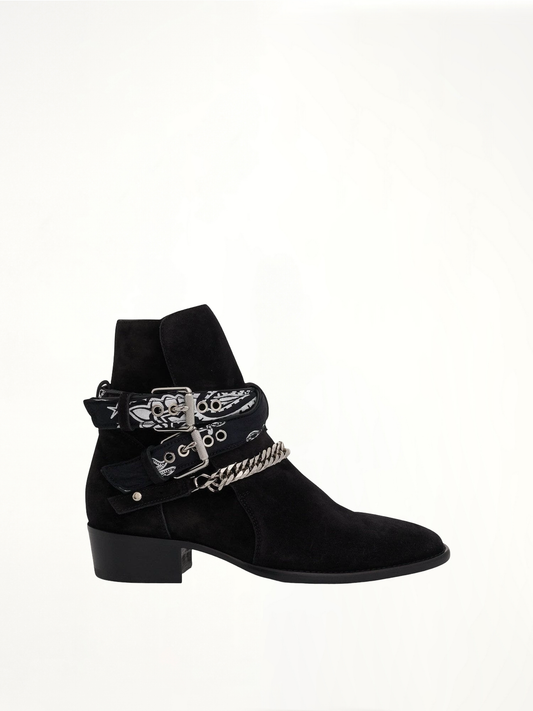 Image of Boots. Product name - Bandana Boots in Black colour by brand - AMIRI