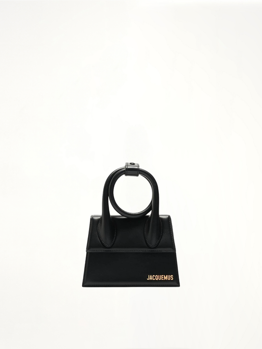 Image of Bags. Productname: JACQUEMUS Le Chiquito Noeud Leather Bag in BLACK colour by brand - JACQUEMUS