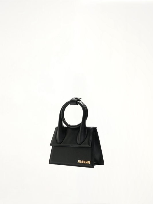JACQUEMUS Le Chiquito Noeud Leather Bag (Black)