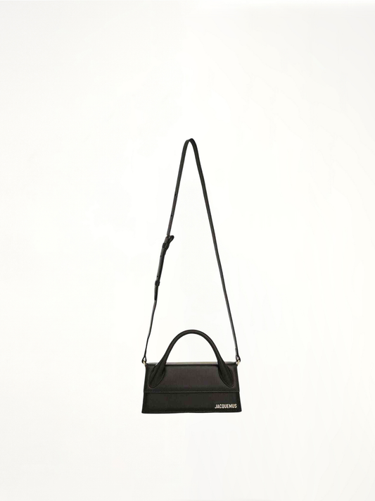 Image of Bags. Productname: JACQUEMUS Le Chiquito Long Leather Bag in BLACK colour by brand - JACQUEMUS