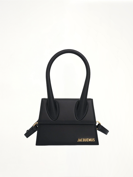 Image of Bags. Productname: JACQUEMUS Le Chiquito Moyen Leather Bag in BLACK colour by brand - JACQUEMUS