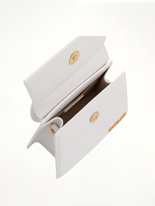 JACQUEMUS Le Chiquito Moyen Leather Bag (White)
