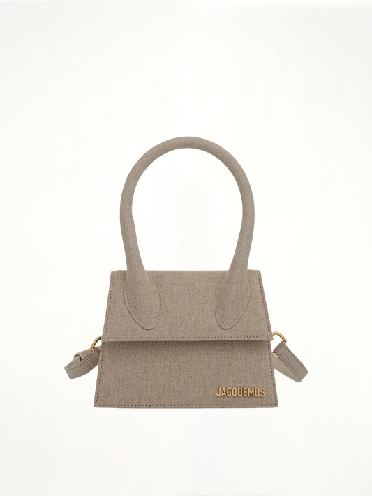 Image of Bags. Productname: JACQUEMUS Le Chiquito Moyen Leather Bag in GREY colour by brand - JACQUEMUS