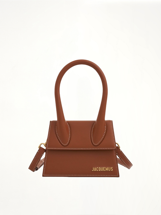 Image of Bags. Productname: JACQUEMUS Le Chiquito Moyen Leather Bag in BROWN colour by brand - JACQUEMUS