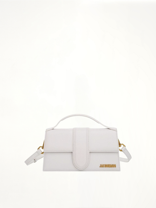 Image of Bags. Productname: JACQUEMUS Le Grand Bambino Leather Bag in WHITE colour by brand - JACQUEMUS