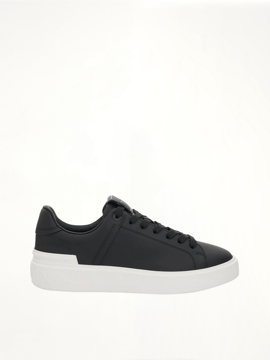 Image of Sneakers. Productname: BALMAIN B-Court Calfskin Sneaker in BLACK colour by brand - BALMAIN