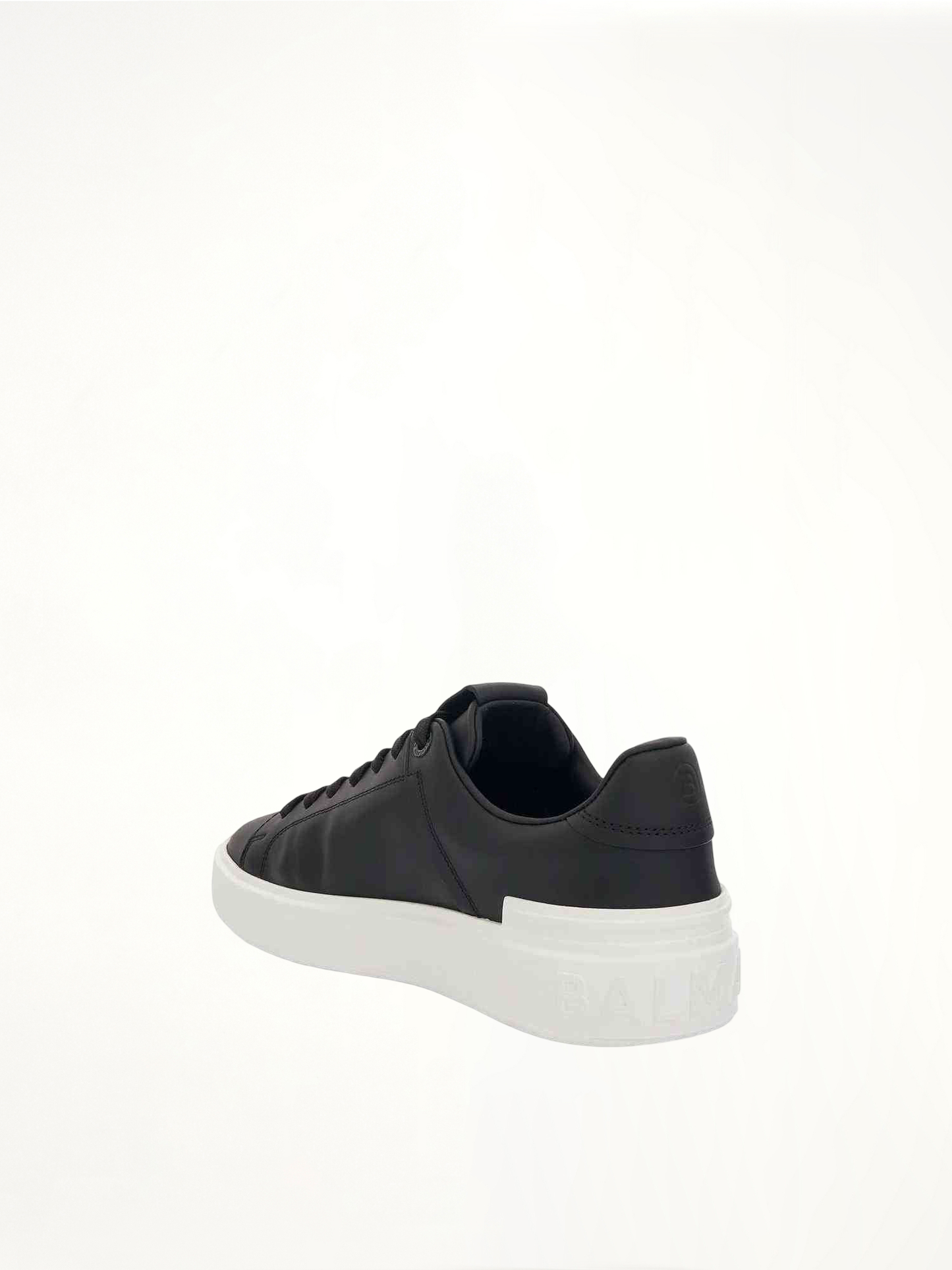 BALMAIN B-Court Calfskin Sneaker (Black)