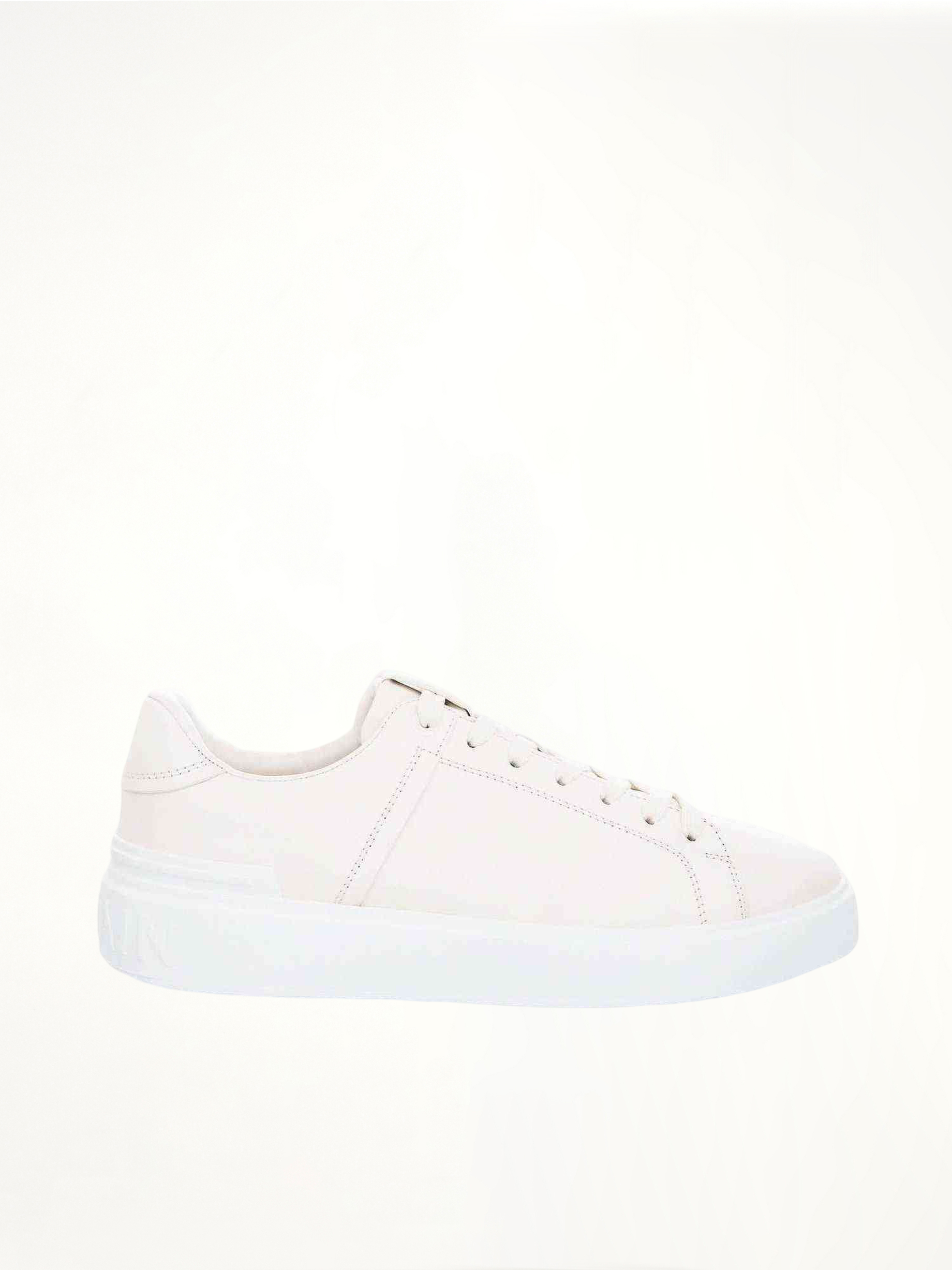 Image of Sneakers. Productname: BALMAIN B-Court Calfskin Sneaker in WHITE colour by brand - BALMAIN