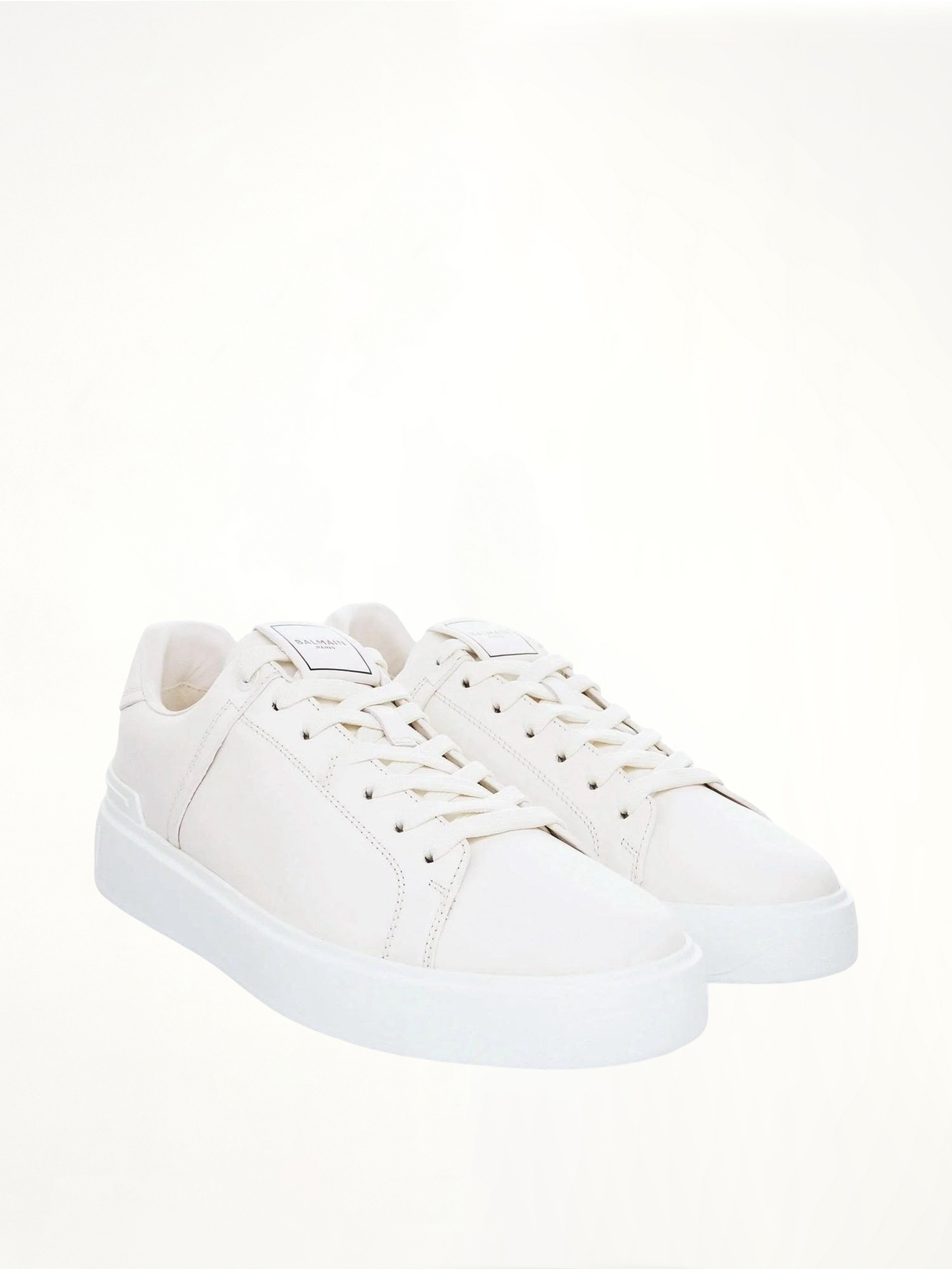 BALMAIN B-Court Calfskin Sneaker (White)