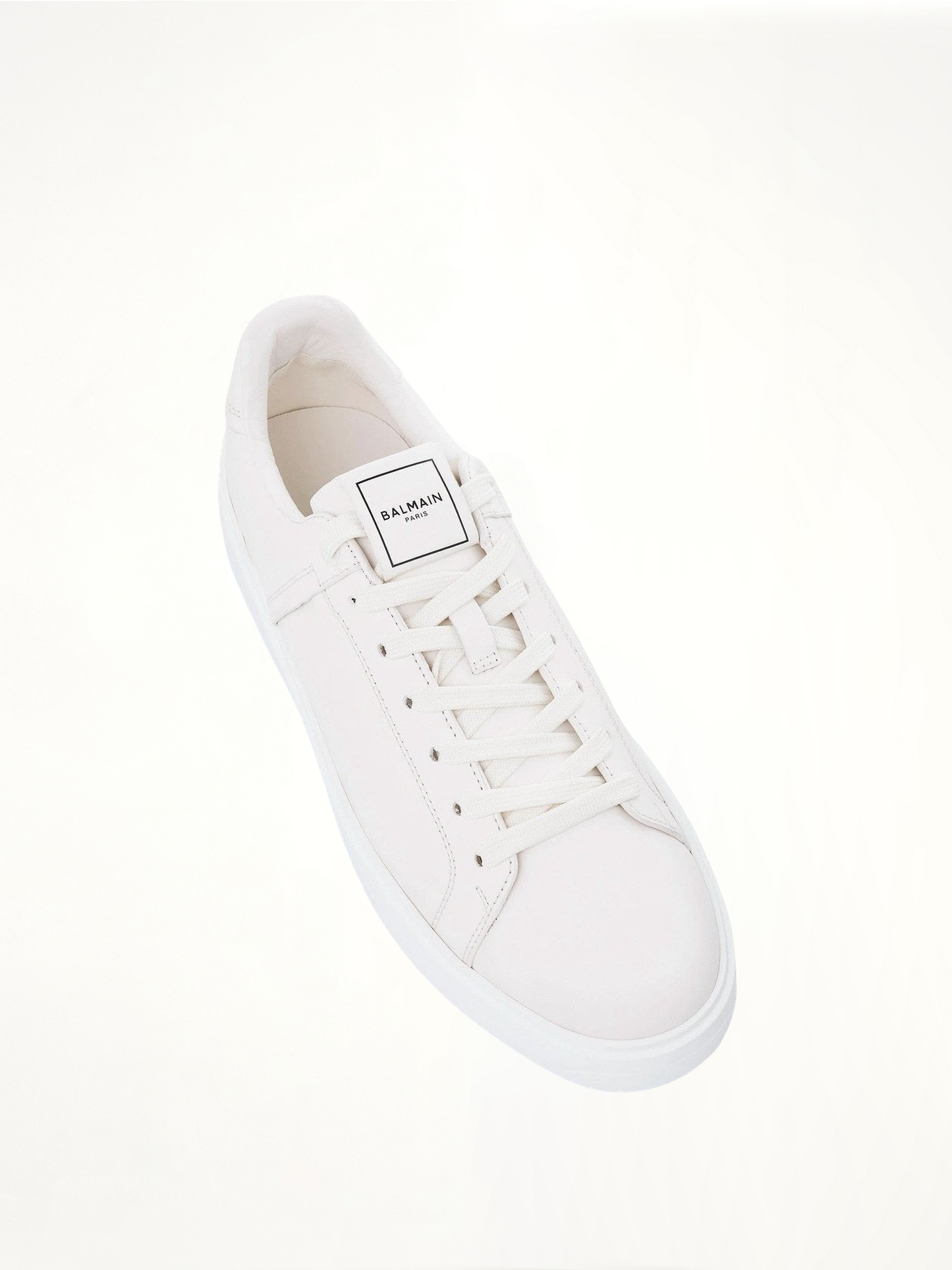 BALMAIN B-Court Calfskin Sneaker (White)